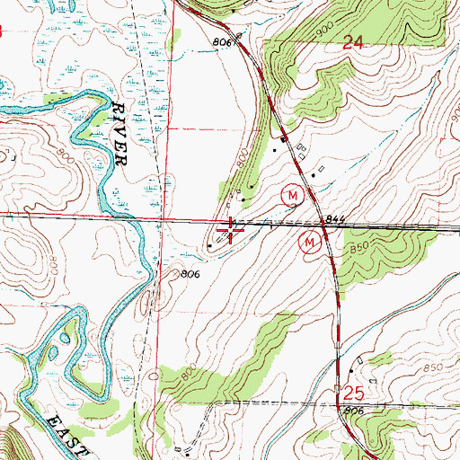 Topographic Map of Thorson Farm, WI