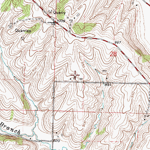 Topographic Map of Apple Branch Acres, WI