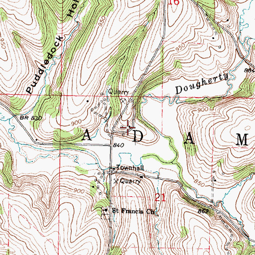 Topographic Map of Big Valley Farm, WI