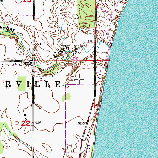 Topographic Map of Cleveland Wastewater Treatment Plant, WI
