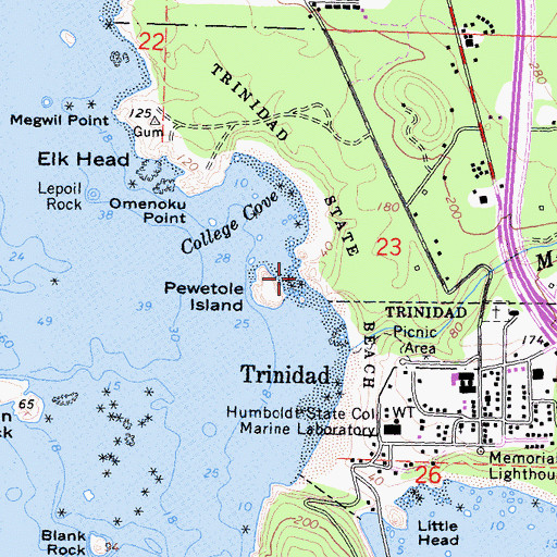 Topographic Map of The Portal, CA