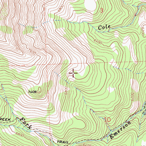 Topographic Map of Modoc Natural Bridge, CA
