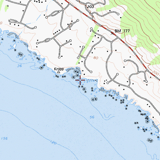 Topographic Map of White Cap Arch, CA