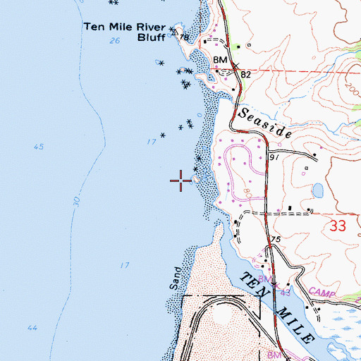 Topographic Map of Whale Rock Arch, CA