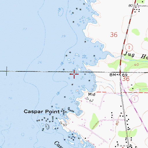 Topographic Map of Jughandle, CA
