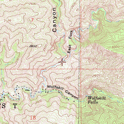 Topographic Map of East Fork San Dimas Canyon, CA