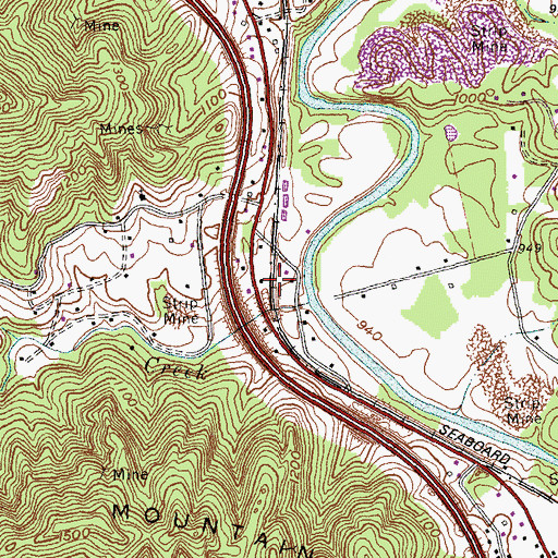 Topographic Map of Croley Railroad Station (historical), KY