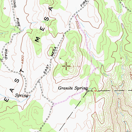 Topographic Map of East Mesa, CA