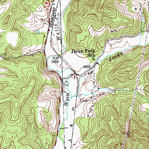 Topographic Map of Darway Railroad Station (historical), KY