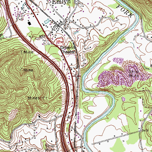 Topographic Map of Mattox Railroad Station (historical), KY