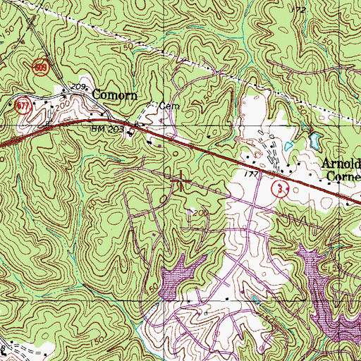 Topographic Map of Presidential Lakes, VA