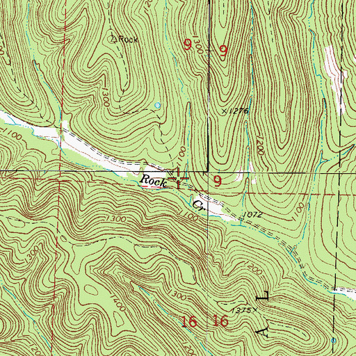 Topographic Map of Accident School (historical), MO