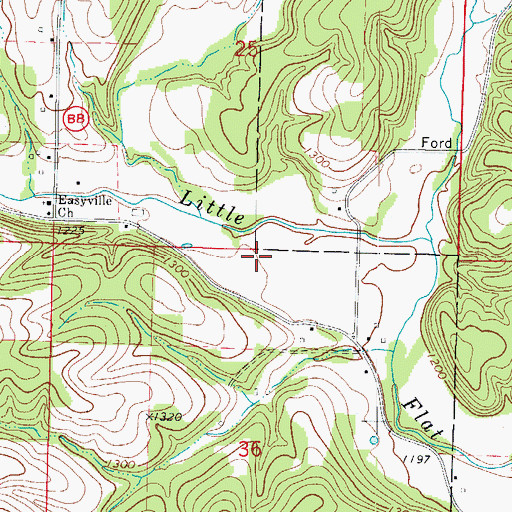 Topographic Map of Marbut School (historical), MO