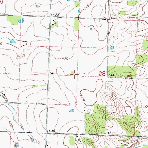 Topographic Map of Ozark School (historical), MO