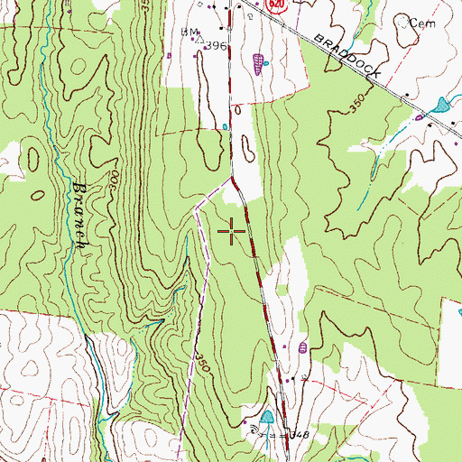 Topographic Map of Buffalo Trail Elementary School, VA