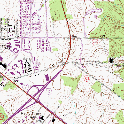 Topographic Map of Montessori School Of Leesburg, VA