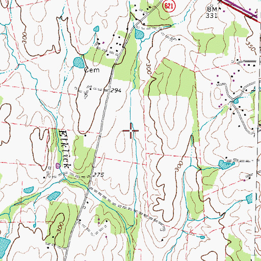Topographic Map of Community Baptist Church, VA