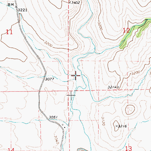 Topographic Map of Whitlock Gulch Creek, ID