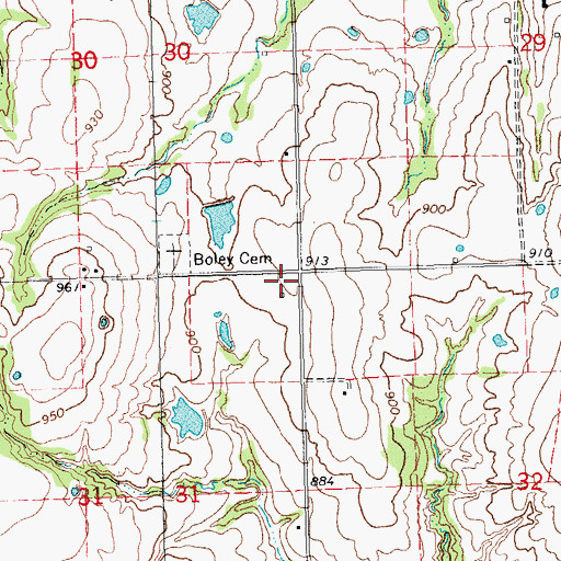 Topographic Map of Eastlawn Cemetery, OK