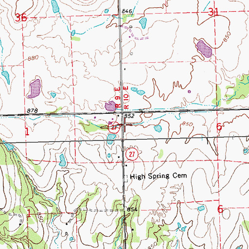 Topographic Map of Wind Family Cemetery, OK