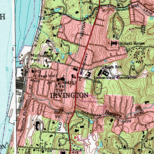 Topographic Map of Church of Saint Barnabas, NY