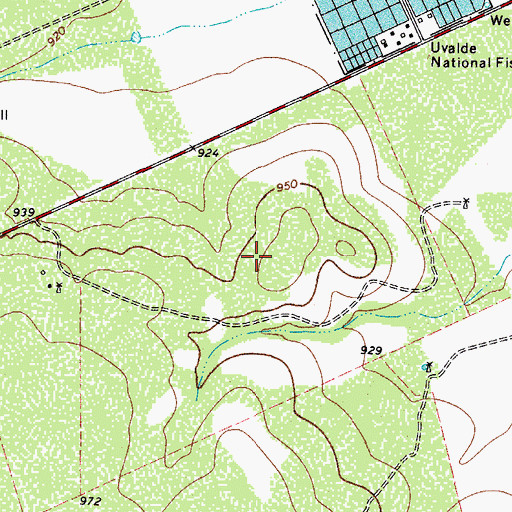 Topographic Map of Ball Quarry, TX