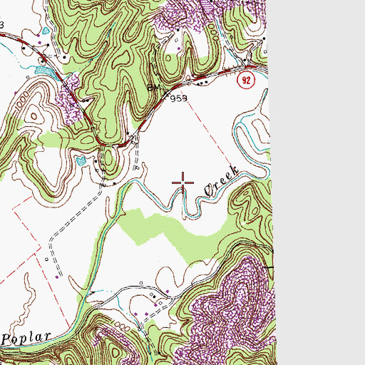 Topographic Map of Evans Mill (historical), KY