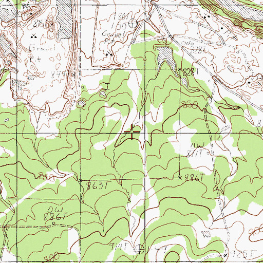 Topographic Map of Weatherford Quarry, TX