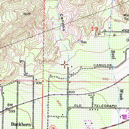 Topographic Map of Edwards Canyon, CA