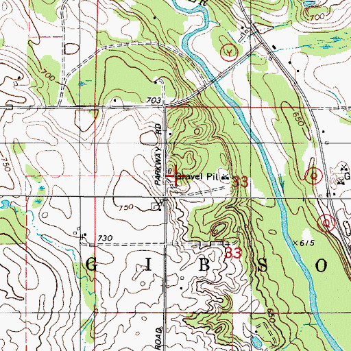 Topographic Map of Reif Farms, WI