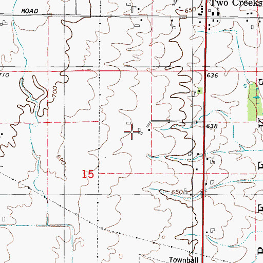 Topographic Map of Breezy Acres Dairy, WI