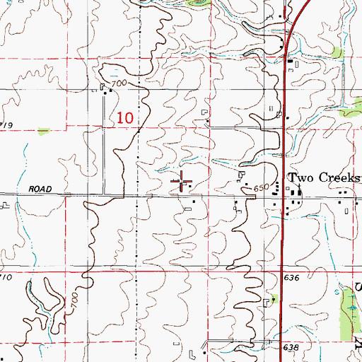 Topographic Map of Lee L Farms, WI
