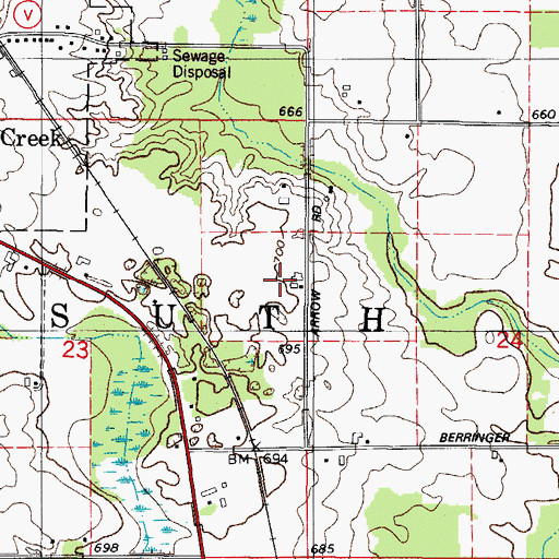 Topographic Map of Rainbow Variety Farm, WI