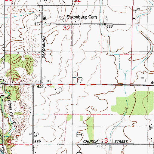 Topographic Map of Schmidt Farms, WI