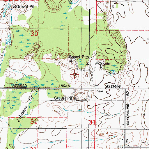 Topographic Map of Cyder Bay Farm, WI
