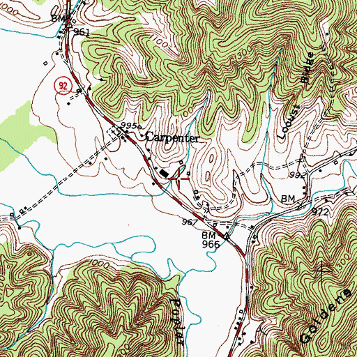 Topographic Map of Reynolds Store (historical), KY