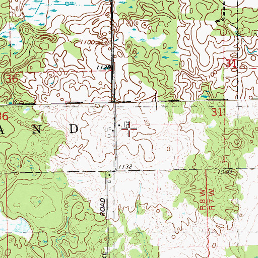 Topographic Map of Harms Farms, WI