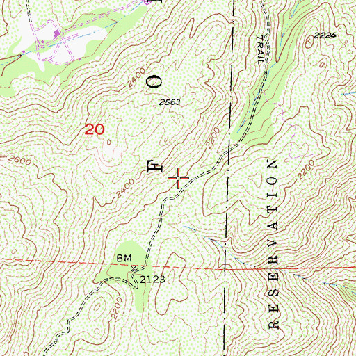 Topographic Map of El Cajon Mountain Truck Trail, CA