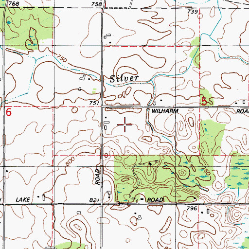 Topographic Map of Blue Royal Dairy, WI