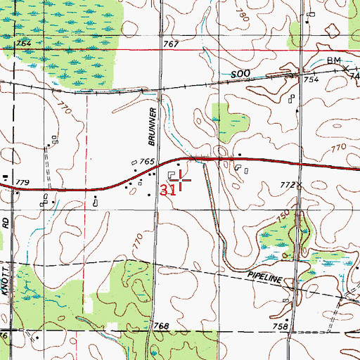 Topographic Map of Twin Elm Farm, WI