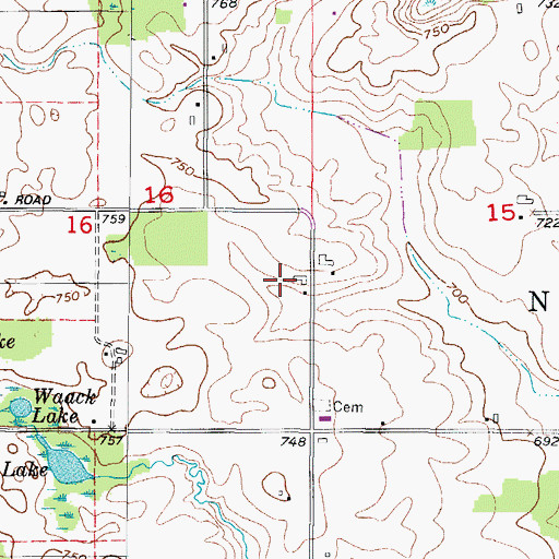 Topographic Map of Hochkammer Dairy Farm, WI