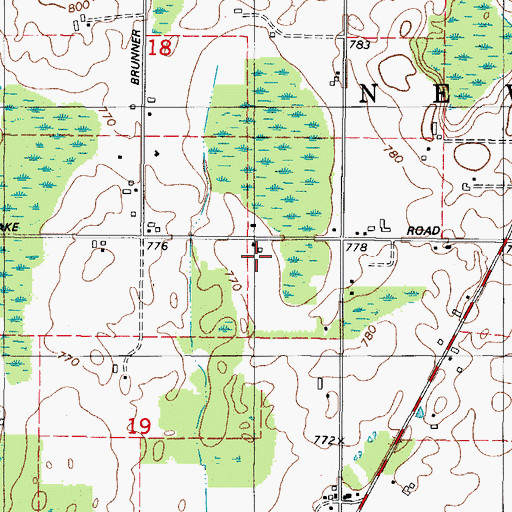 Topographic Map of Country Memories Farm, WI
