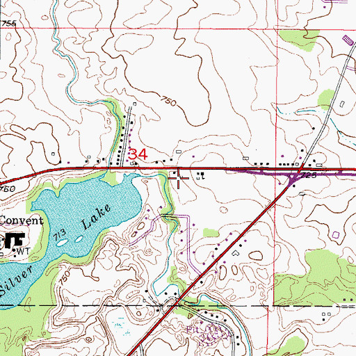 Topographic Map of Fessler Poultry Farms, WI