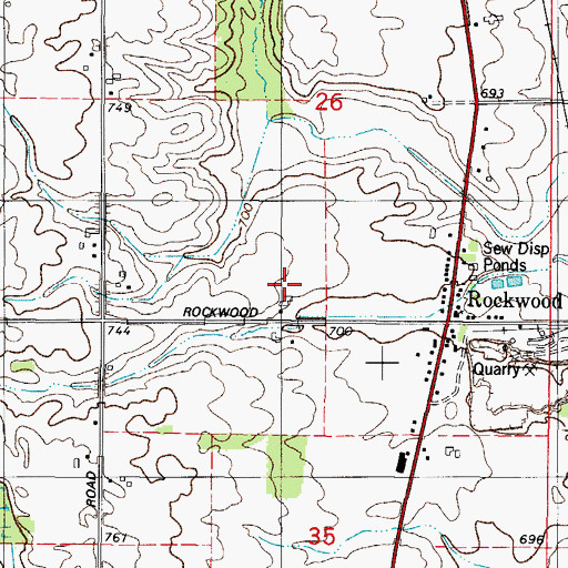 Topographic Map of Ravenswood Ranch, WI