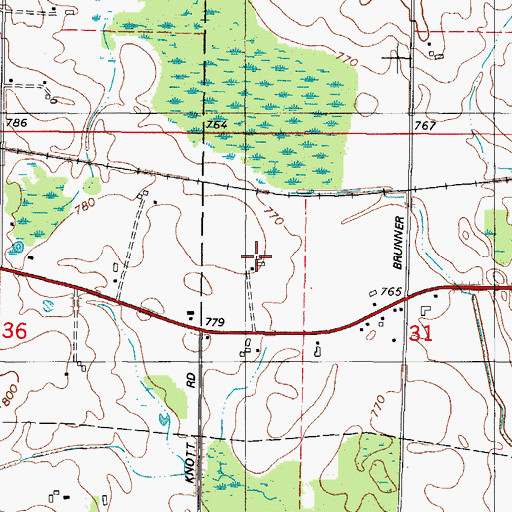 Topographic Map of Triple Maple Dairy, WI