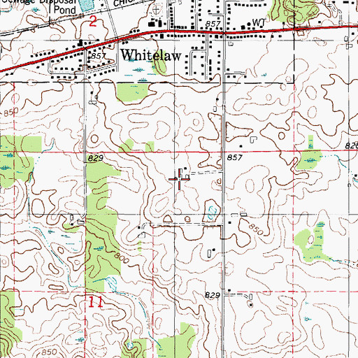 Topographic Map of Braun Earth Acres, WI