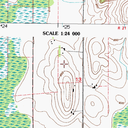 Topographic Map of McMunn Farm, WI