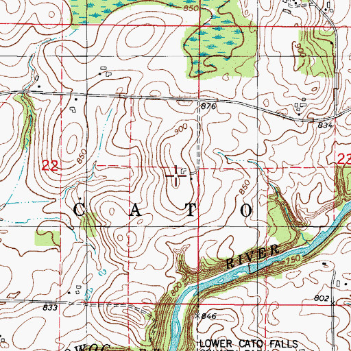 Topographic Map of Hyland Dairy, WI