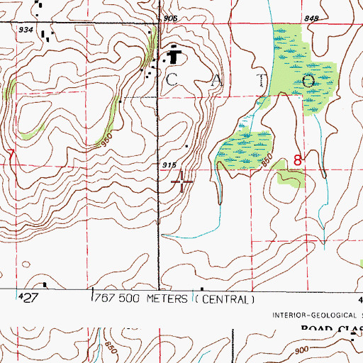 Topographic Map of Welsh Farm, WI