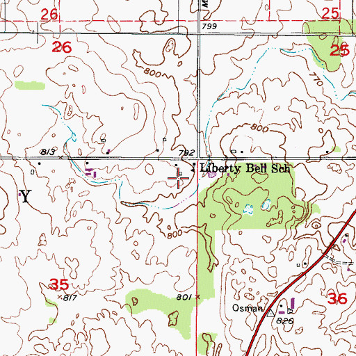Topographic Map of Libertyland Farms, WI